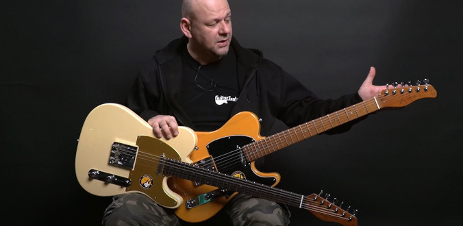 Sire Larry Carlton T7 Butterscotch Blonde (podstrunnica klonowa) vs Sire Larry Carlton T7 Vintage White (podstrunnica palisandrowa).