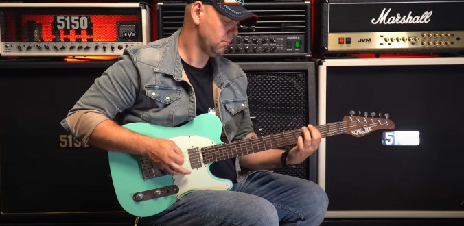 Schecter Nick Johnston PT USA Wembley Atomic Green - test Tomka Andrzejewskiego