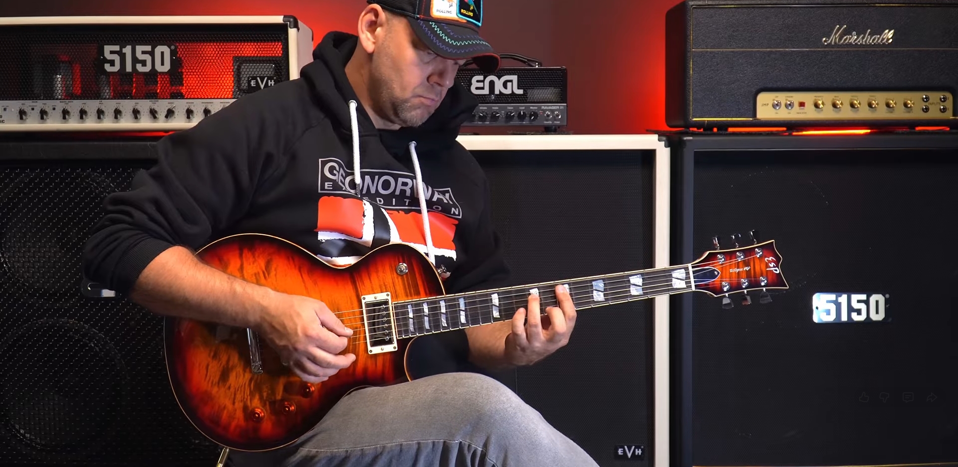 ESP USA Eclipse FM Tiger Eye Sunburst - test Tomka Andrzejewskiego