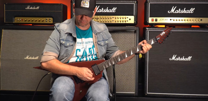ESP LTD ARROW-400 Scarlet Metallic - test Tomka Andrzejewskiego