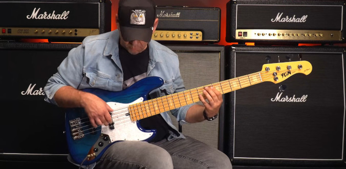 FGN Neo Classic JB-100 5 See-Thru Blue Burst - test Tomka Andrzejewskiego