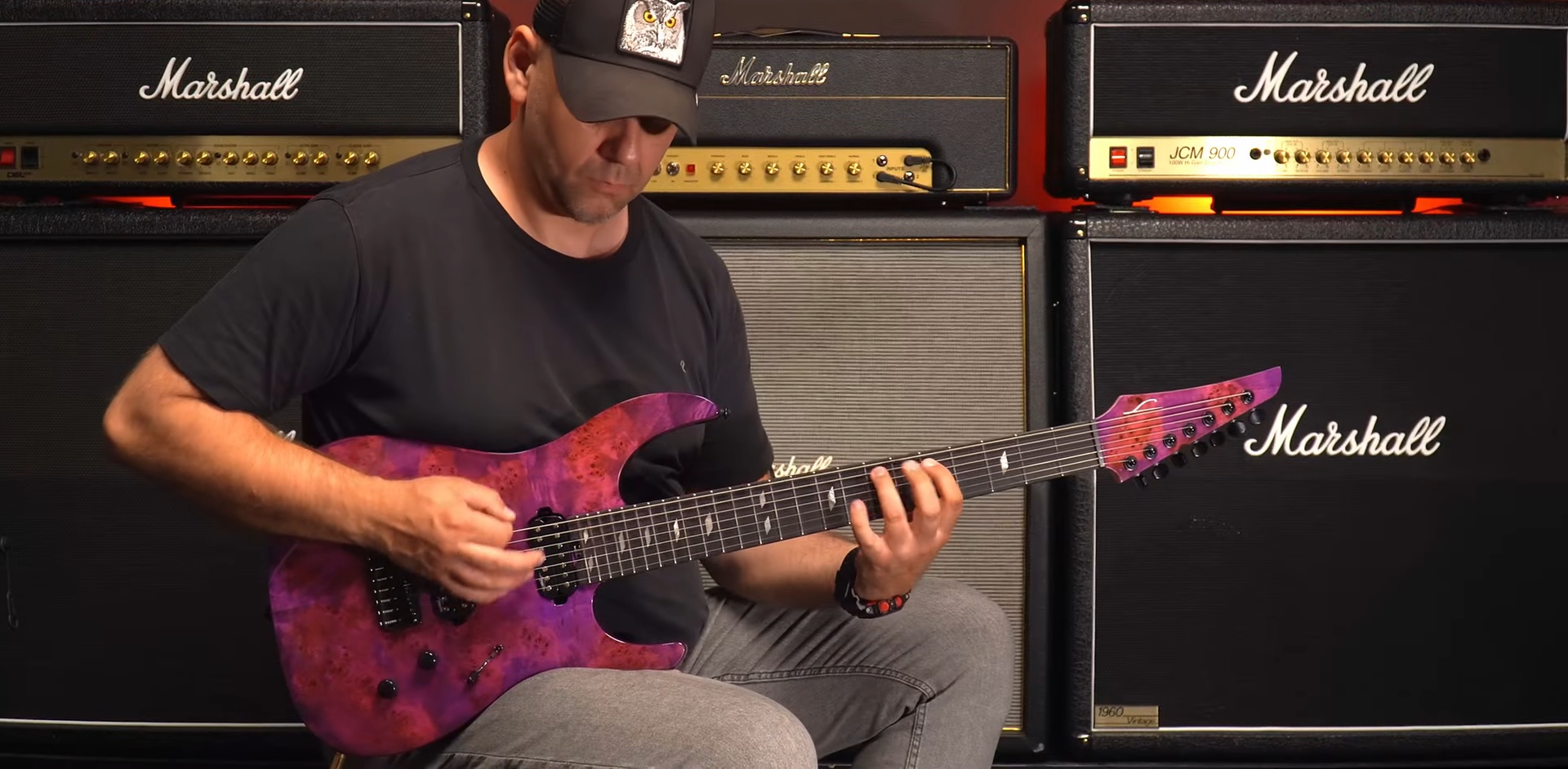 Legator N7SS PR Ninja Super Shred 7-string Purple Burl - test Tomka Andrzejewskiego