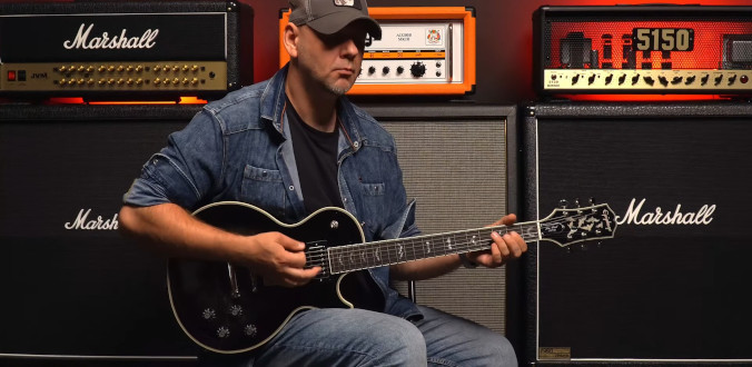 Epiphone Exclusive Les Paul Custom Bats Flight Transparent Ebony Burst - test Tomka Andrzejewskiego