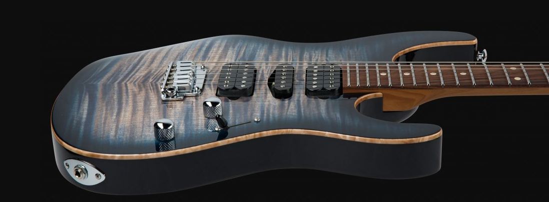 Suhr Modern Plus Faded Trans Whale Blue Burst Pau Ferro HSH Korpus