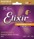 Elixir 16545 NanoWeb Phosphor Bronze Light 12-53 3-Pack