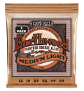 Ernie Ball 3546 Earthwood Phosphor Bronze 12-54 3-Pack
