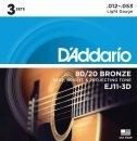 Daddario EJ11-3D 12-53