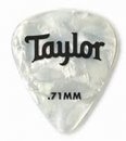 Taylor Celluloid 351 Picks White Pearl 0.71mm