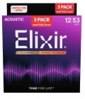 Elixir 16565 Nanoweb 80/20 Bronze 12-53 3-Pack