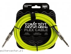 Ernie Ball 6414 Flex Instrument Cable Streight/Streight 10ft Green 3 m