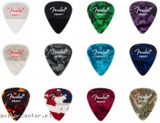 Fender Dotted Celluloid Picks 351 Shape Heavy 12-Pack