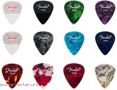 Fender Dotted Celluloid Picks 351 Shape Thin 12-Pack