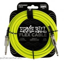 Ernie Ball 6419 Flex Instrument Cable Streight/Streight 20ft Green 6 m