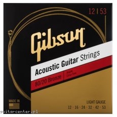 Gibson SAG-BRW12 80/20 Bronze Acoustic Guitar Strings 12-53