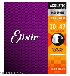 Elixir 11002 NanoWeb Bronze Extra Light 10-47