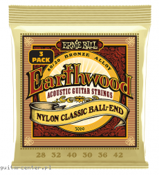 Ernie Ball 3069 Earthwood Folk Nylon 28-42 3-Pack