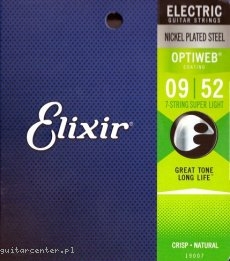 Elixir 19007 Optiweb Super-Light 9-52 (7 String)