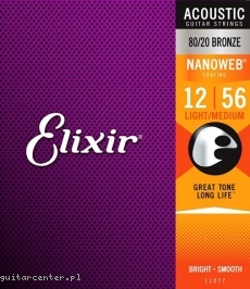 Elixir 11077 NanoWeb Bronze Light-Medium 12-56