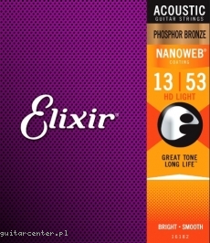 Elixir 16182 NanoWeb Phosphor Bronze HD Light 13-53