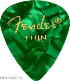 Fender 351 Premium Celluloid Thin Green Moto 12 Pack