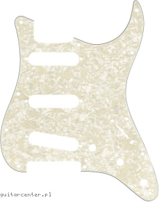 Fender Pickguard Stratocaster S/S/S Aged White Pearl