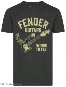 Fender Wings To Fly T-Shirt Vintage Black S