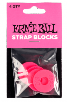 Ernie Ball 5623 Strap Blocks 4PK Pink
