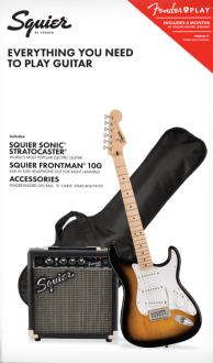 Squier Sonic Stratocaster MN 2TS Pack