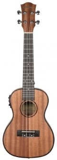 Cascha HH 2035E Concert Mahogany Ukulele Set EQ