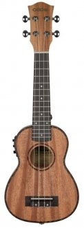 Cascha HH 2026E Soprano Mahogany Ukulele Set EQ