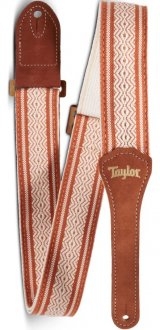 Taylor Academy Strap WHT/BRN Jacquard Cotton 2