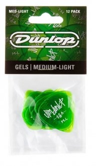 Dunlop 486PML GELS GREEN MEDIUM LIGHT 12-Pack