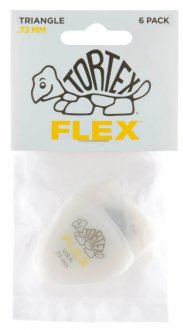 Dunlop 456P 0.73 Tortex Flex Triangle Pick 6-Pack